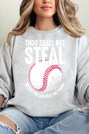 Thou Shall Not Steal Baseball Heavy-weight Crew Sweatshirt