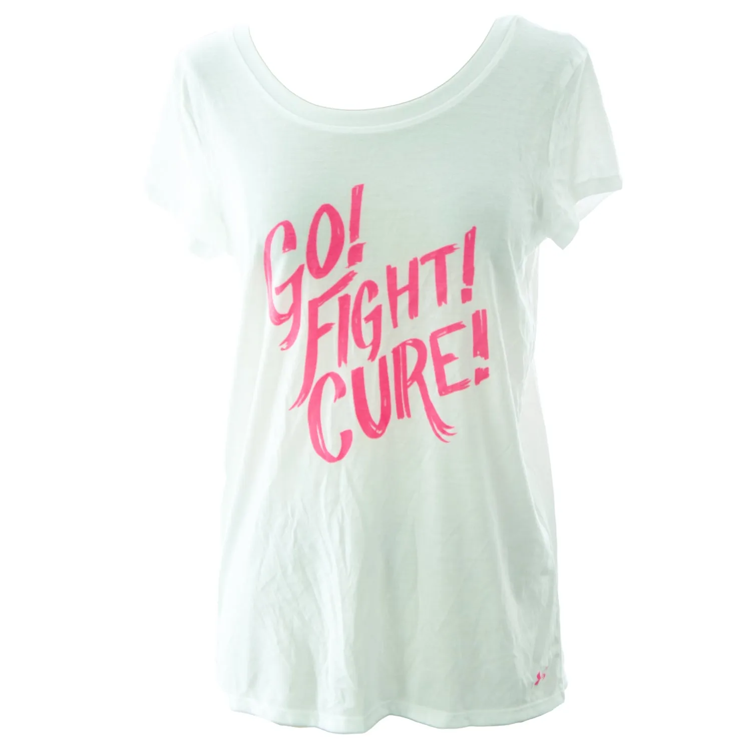 Under Armour Power in Pink Women's Go Fight Cure T-Shirt 1264862 $29.99 NEW