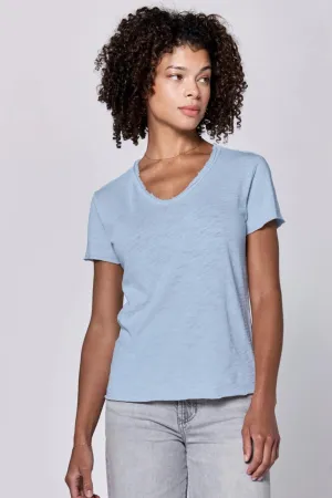 Vanya V-neck Short Sleeve Top Skyway