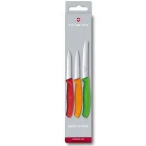 Victorinox Swiss Classic 3 Piece Paring Knife Set Assorted Colours