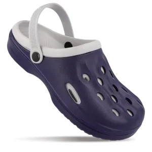 Walkaroo Men's Clogs  - WC4840 NavyBlue Grey