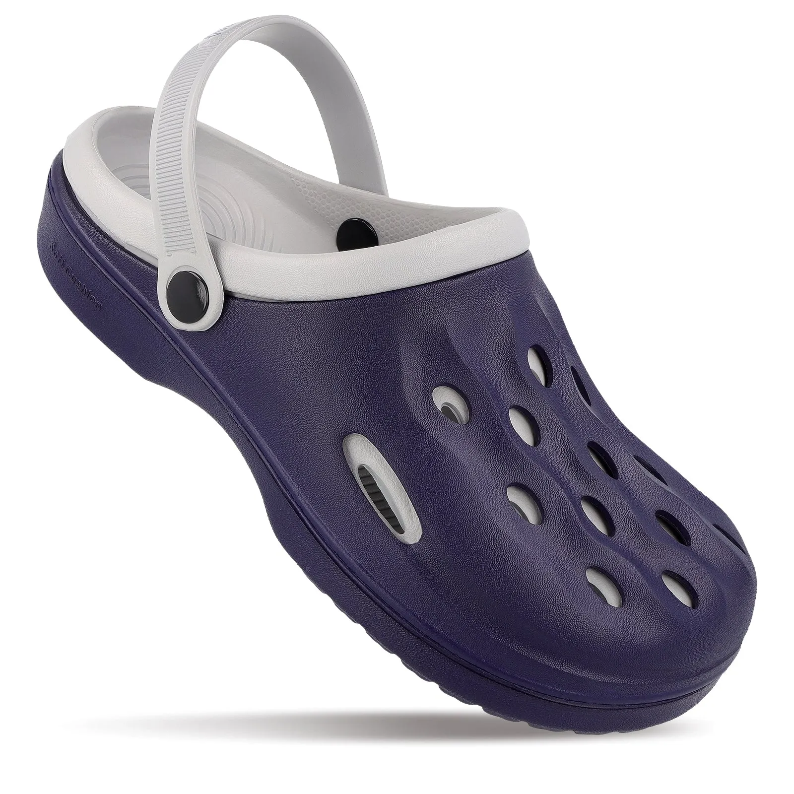 Walkaroo Men's Clogs  - WC4840 NavyBlue Grey