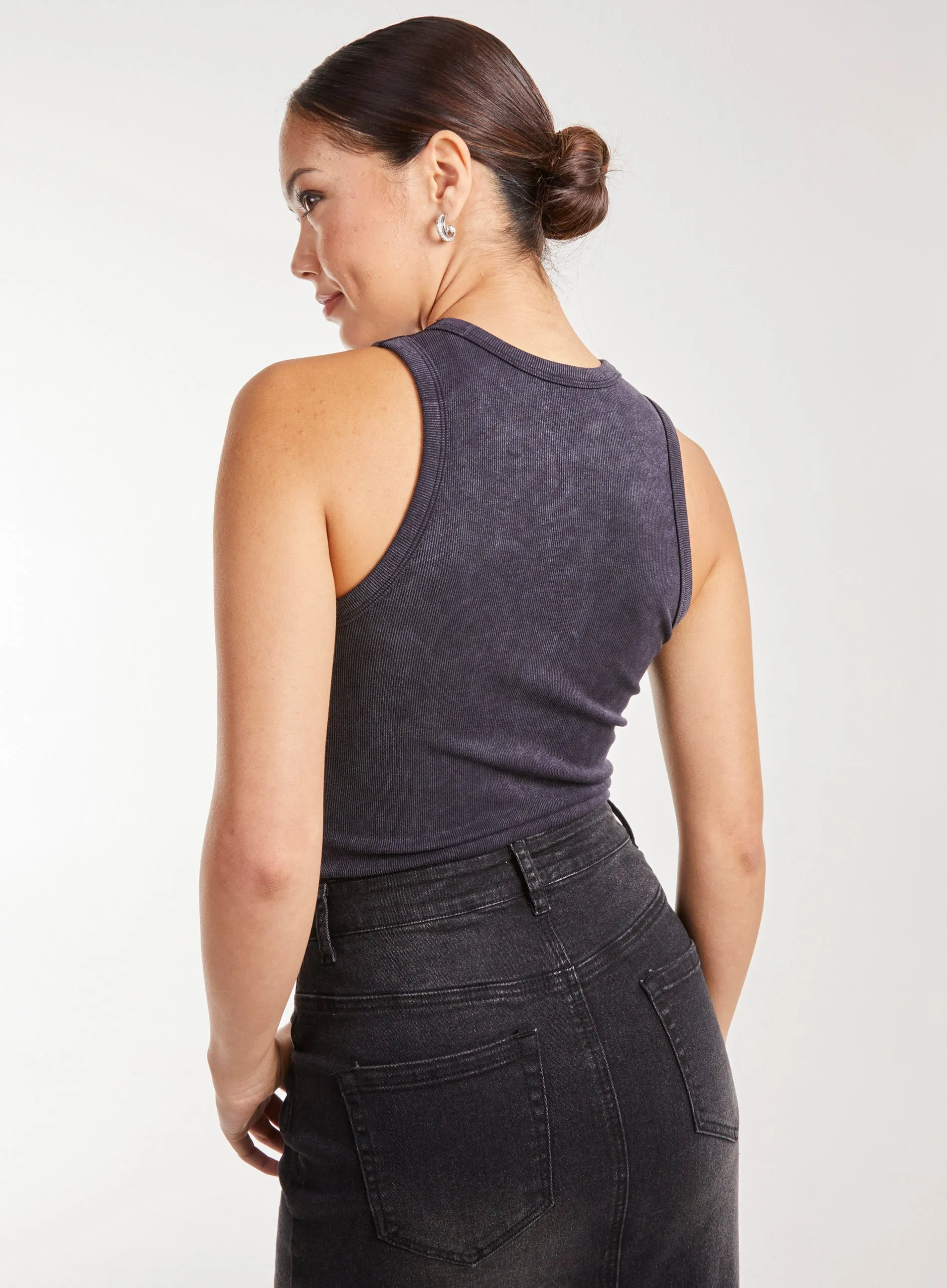 Washed Active Rib Vest
