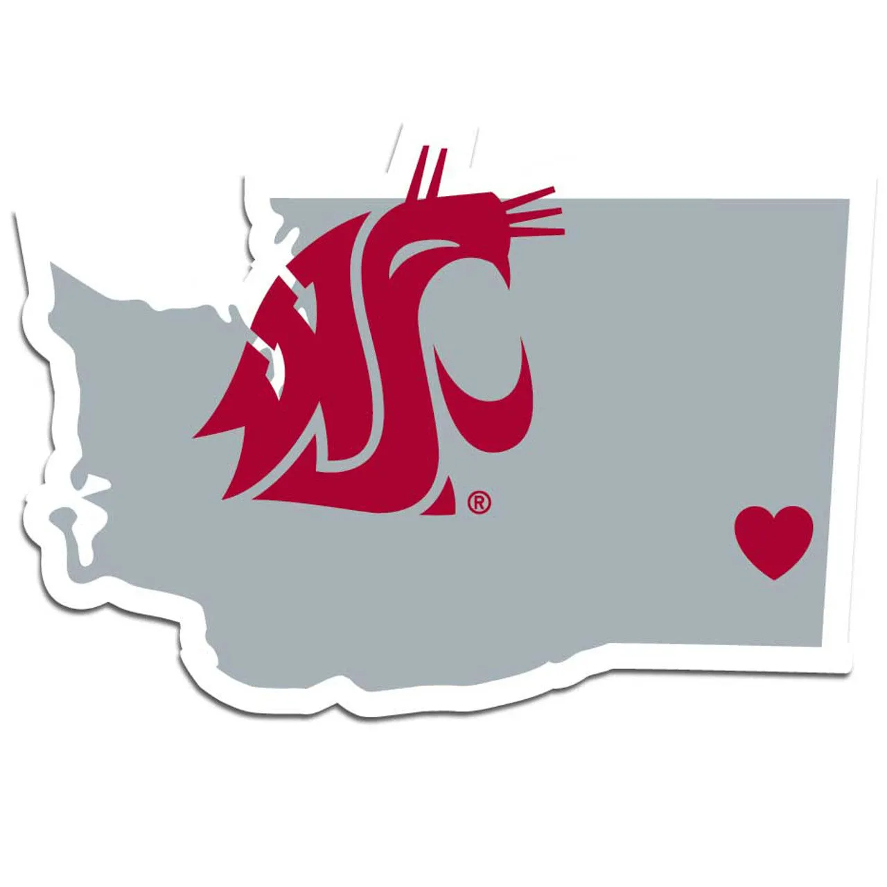 Washington State Cougars Decal Home State Pride Style - Special Order