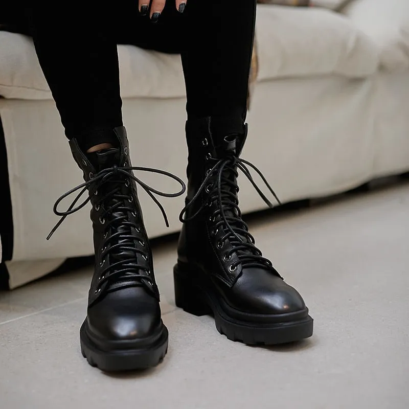 Women ankle boots cowhide upper shoes autumn and winter ladies boots long boots Elastic boots short boots snow boots