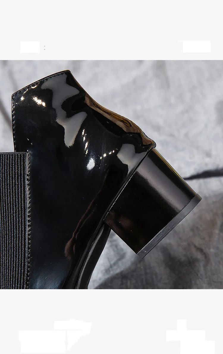 Women's Booties Autumn and Winter Thick with Pointed Boots Women's Boots Large Size Martin Fashion Boots