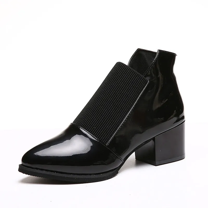 Women's Booties Autumn and Winter Thick with Pointed Boots Women's Boots Large Size Martin Fashion Boots