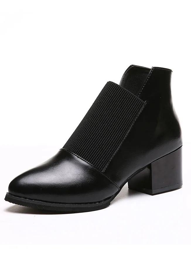 Women's Booties Autumn and Winter Thick with Pointed Boots Women's Boots Large Size Martin Fashion Boots