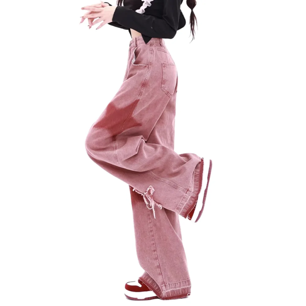 Women's Pink Star Patch Jeans