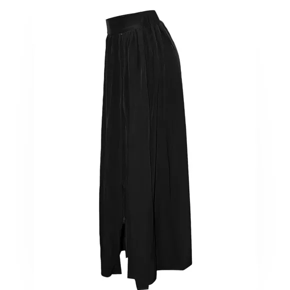 Y2K Passion Zip up Casual Split Solid High Waist Skirt