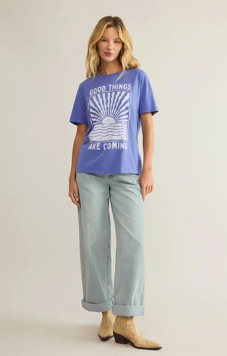 Z SUPPLY- WOMEN'S GOOD THINGS BOYFRIEND TEE