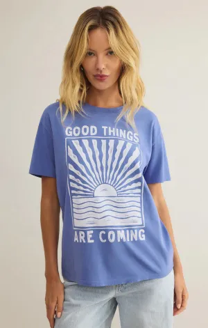 Z SUPPLY- WOMEN'S GOOD THINGS BOYFRIEND TEE