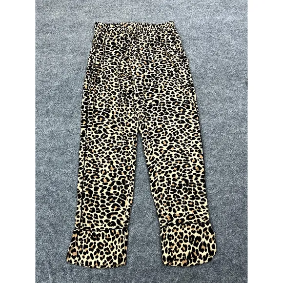 Zadig &amp; Voltaire Parone Leo Pajama Trousers 36 Animal Leopard AOP Wide Leg Bratz